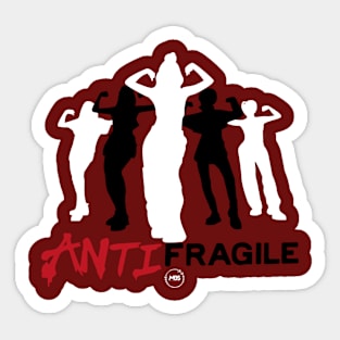 silhouette of the group Le sserafim at the dance of antifragile Sticker